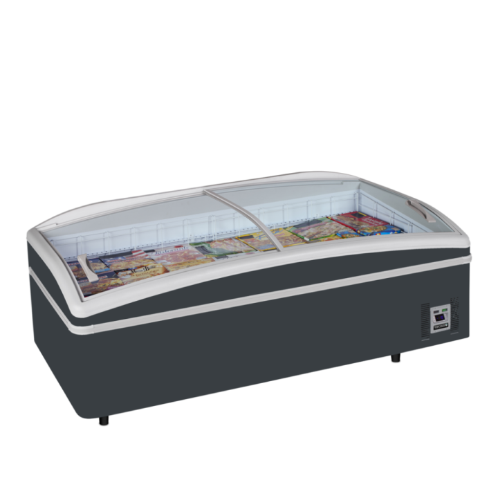 Antracytowa chłodziarka/zamrażarka supermarketowa SHALLOW HEAD A-CF
