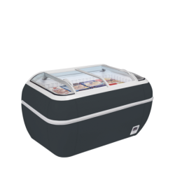 Antracytowa zamrażarka supermarketowa TWIN HEAD A-F