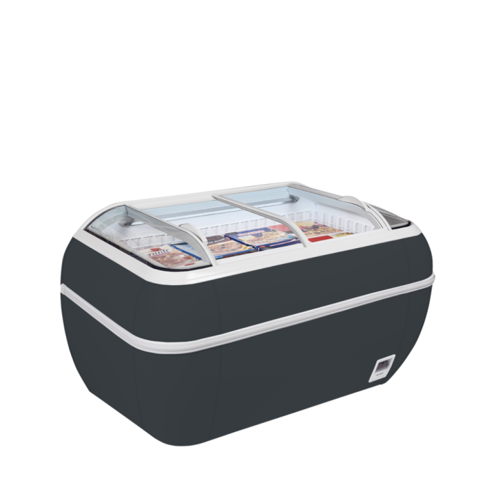 Antracytowa chłodziarka/zamrażarka supermarketowa TWIN HEAD A-CF