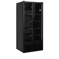 Czarna chłodziarka szafa chłodnicza ekspozycyjna 707L FS890H BLACK