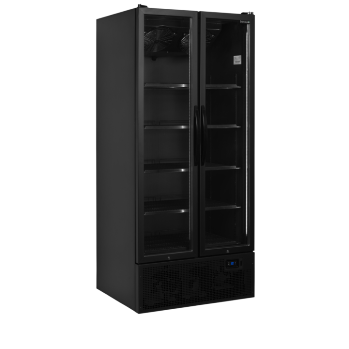 Czarna chłodziarka szafa chłodnicza ekspozycyjna 707L FS890H BLACK