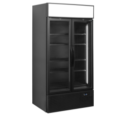 Czarna chłodziarka ekspozycyjna 2-drzwiowa 796L FSC1000H BLACK