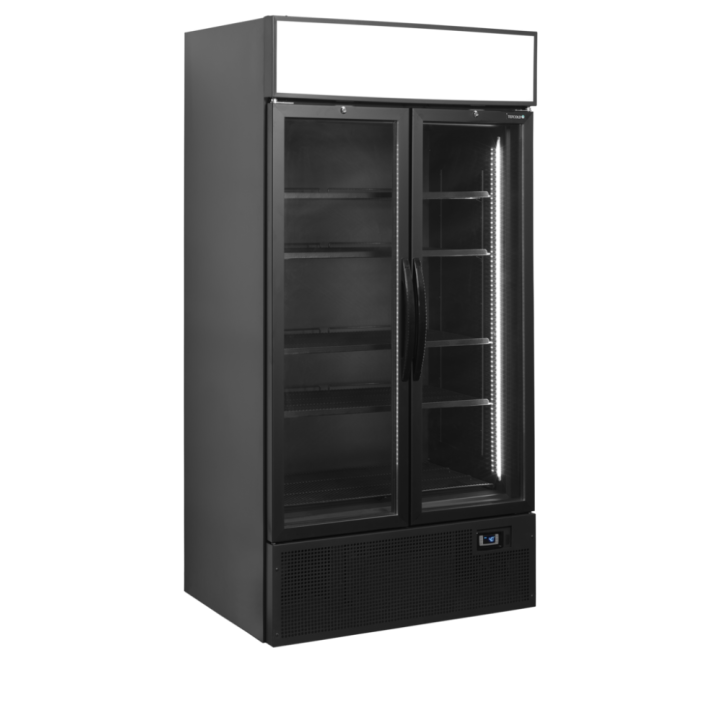 Czarna chłodziarka ekspozycyjna 2-drzwiowa 796L FSC1000H BLACK