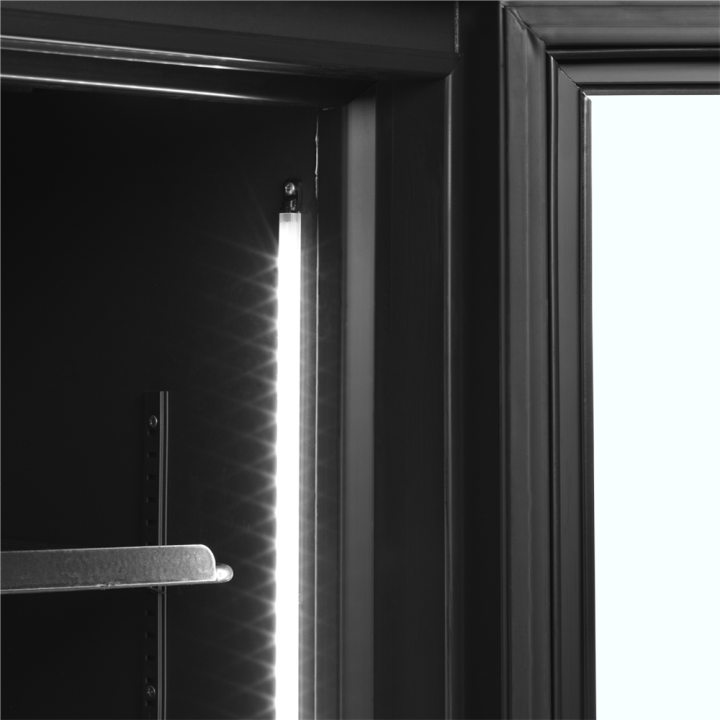 Czarna chłodziarka ekspozycyjna 2-drzwiowa 1082L FSC1200H BLACK