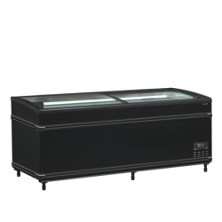 Czarna chłodziarka / zamrażarka supermarketowa SFI185B HC-CF VS