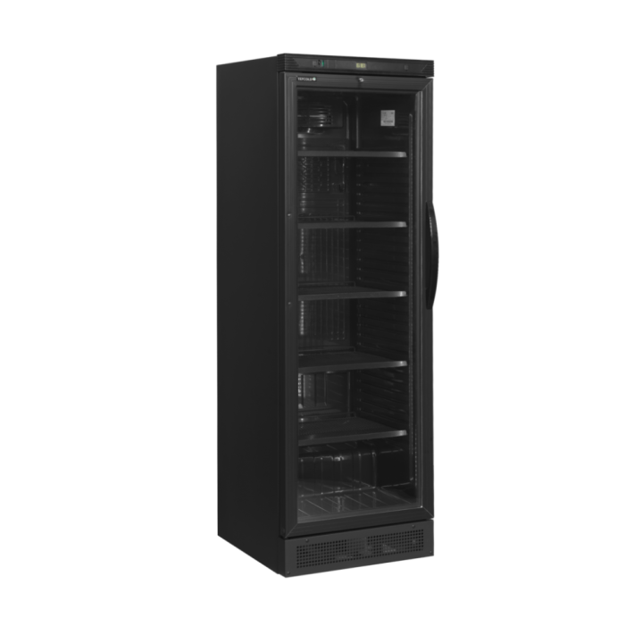 Chłodziarka na butelki szafa chłodnicza, zawiasy z lewej strony 358L CEV425 BLACK L/H