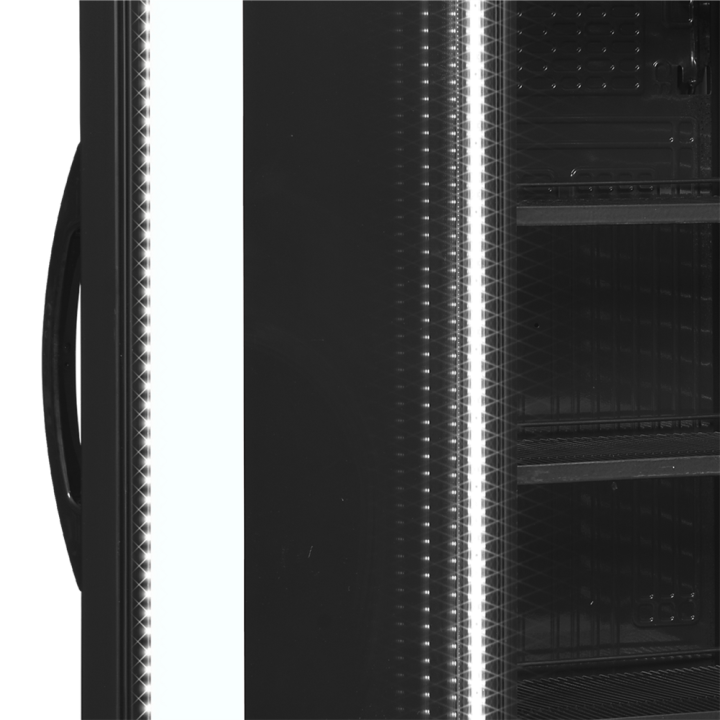 Chłodziarka na butelki szafa chłodnicza, zawiasy z lewej strony 358L CEV425 BLACK L/H