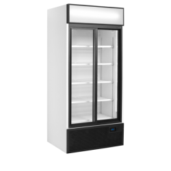 Witryna chłodnicza ekspozycyjna drzwi suwane 707L FSC891S