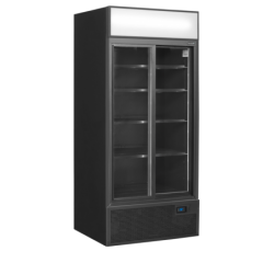 Czarna chłodziarka szafa chłodnicza ekspozycyjna 707L FSC891S Black