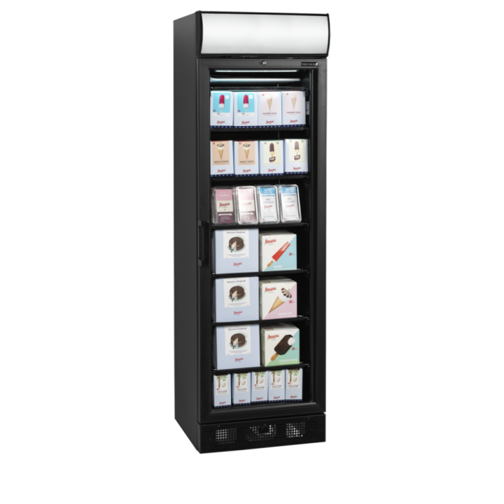 Czarna zamrażarka ekspozycyjna UFSC371GCP Black