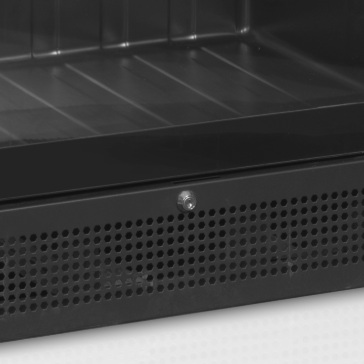 Czarna chłodziarka ekspozycyjna 387L SCU1425 FRAMELESS