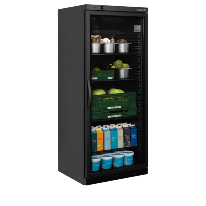 Czarna chłodziarka ekspozycyjna 605L GN2/1 UR600BG