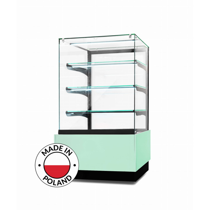 Witryna cukiernicza chłodnicza Dolce Visione Premium 700 | podświetlany cokół | 900x670x1300 mm
