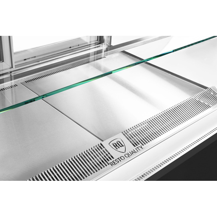 Witryna cukiernicza chłodnicza Dolce Visione Premium 700 | wnętrze ze stali nierdzewnej | 900x670x1300 mm