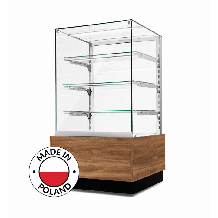 Witryna cukiernicza chłodnicza Dolce Visione Premium 700 | wnętrze ze stali nierdzewnej | 900x670x1300 mm