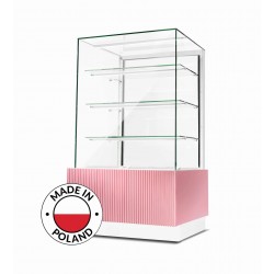 Witryna cukiernicza chłodnicza Dolce Visione Basic 700 BIANCO | 700x670x1300 mm | białe wnętrze