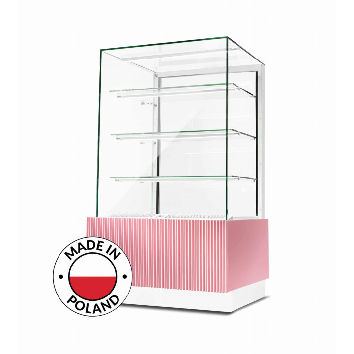 Witryna cukiernicza chłodnicza Dolce Visione Basic 700 BIANCO | 700x670x1300 mm | białe wnętrze