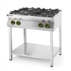 Kuchnia gazowa 4-palnikowa na podstawie otwartej, HENDI, Kitchen Line, 19kW, 800x700x(H)900mm