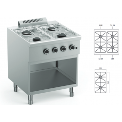 Kuchnia 4 palnikowa 19kW MBM EcoLine 700 ELFU77A