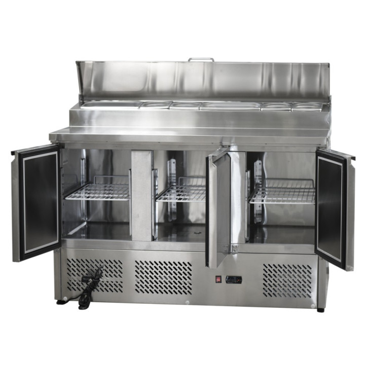 Stół chłodniczy 3-drzwiowy z nadstawką