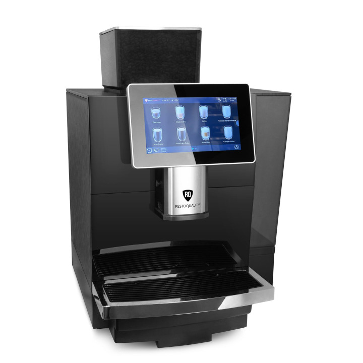 Automatyczny ekspres do kawy RQK8B z ekranem dotykowym | pojemnik 8l | podłączenie do wody | czarny