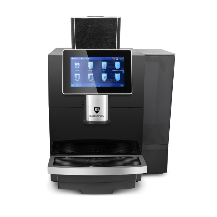 Automatyczny ekspres do kawy RQK8B z ekranem dotykowym | pojemnik 8l | podłączenie do wody | czarny
