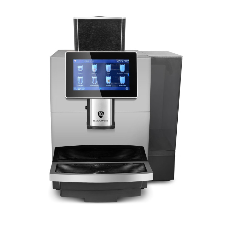 Automatyczny ekspres do kawy RQK8S z ekranem dotykowym | pojemnik 8l | podłączenie do wody | srebrny