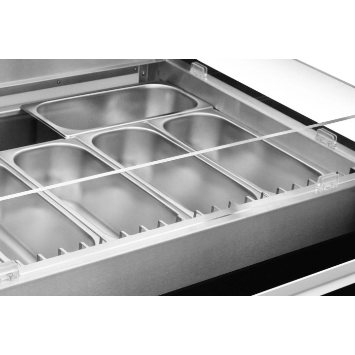 Dystrybutor do lodów | witryna do lodów | konserwator | GELATO VG 10 | 10 kuwet | 1286x778x1161