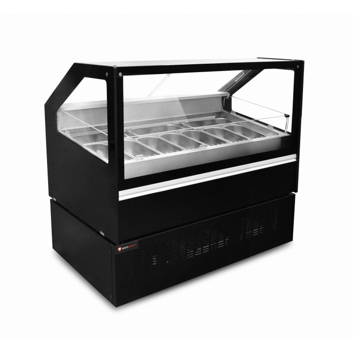 Dystrybutor do lodów | witryna do lodów | konserwator | GELATO VG 10 | 10 kuwet | 1286x778x1161