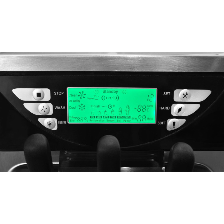 Maszyna do lodów włoskich RQBJP289S | pompa napowietrzająca | 2x6 l