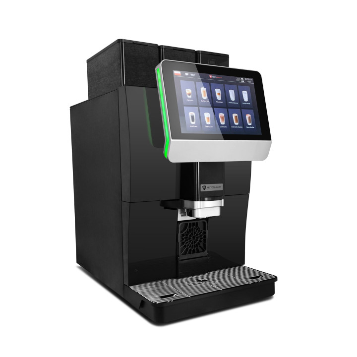 Automatyczny ekspres do kawy RQK33 PRO z ekranem dotykowym | pojemnik 4l | zbiorniki instant | podłączenie do wody | czarny