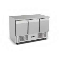 Stół chłodniczy 3-drzwiowy 1382x700x875 z kółkami DBS1300B
