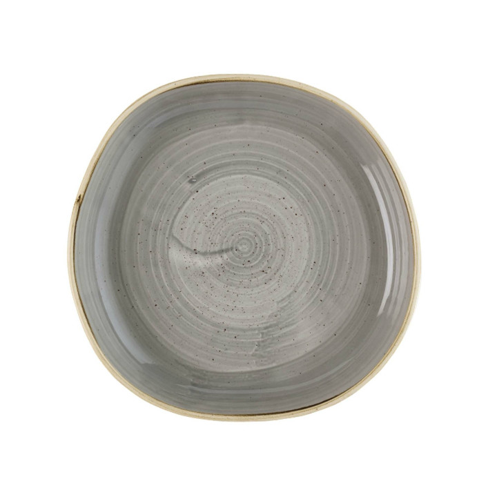 Talerz organiczny z wysokim rantem Stonecast Peppercorn Grey, 230mm