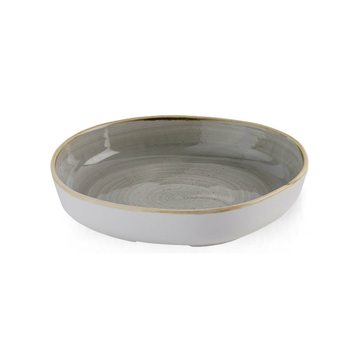 Talerz organiczny z wysokim rantem Stonecast Peppercorn Grey, 200mm