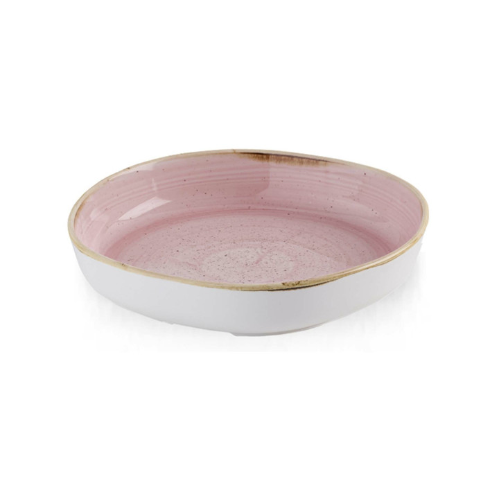 Talerz organiczny z wysokim rantem Stonecast Petal Pink, 200mm
