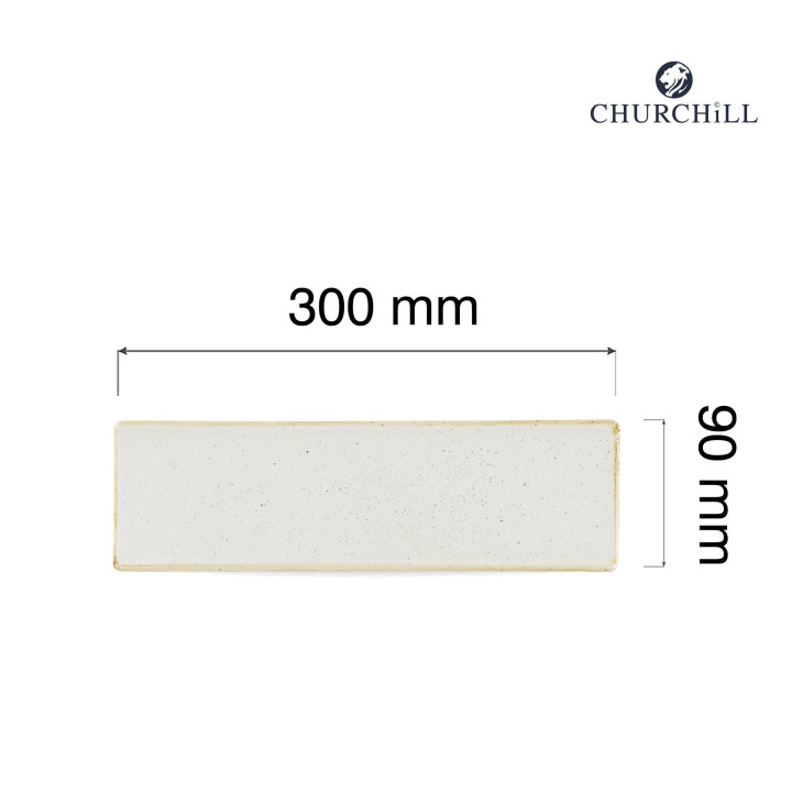Taca porcelanowa Stonecast Barley White, 300x90mm