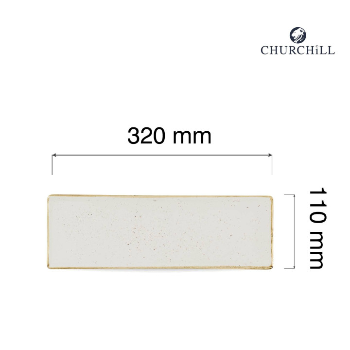 Taca porcelanowa Stonecast Barley White, 320x110mm