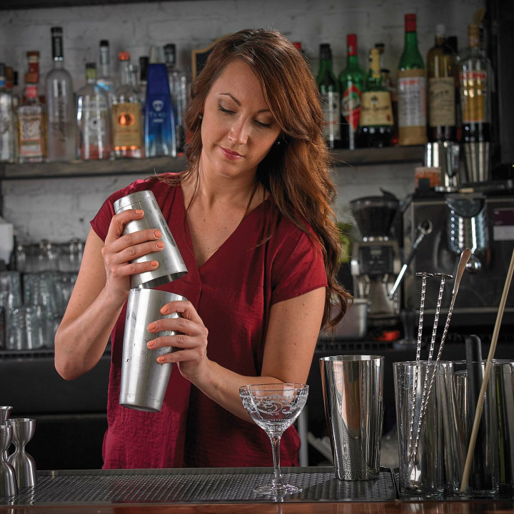 Shaker barmański 3-częściowy w stylu japońskim Diamond Lettice, stal nierdzewna, BarFly, 700ml