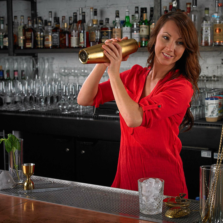 Shaker barmański 3-częściowy w stylu japońskim Diamond Lettice, antyczna miedź, BarFly, 700ml