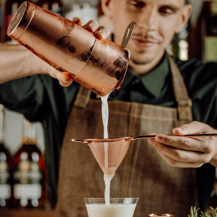 Shaker barmański 3-częściowy w stylu japońskim Diamond Lettice, miedź, BarFly 700ml