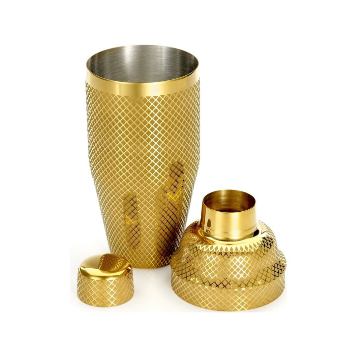Shaker barmański 3-częściowy w stylu japońskim Diamond Lettice, złoty, BarFly 700ml