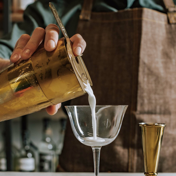 Shaker barmański 3-częściowy w stylu japońskim Diamond Lettice, złoty, BarFly 700ml