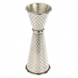 Miarka barmańska w stylu japońskim Diamond Lettice, stal nierdzewna, BarFly, 30/60ml