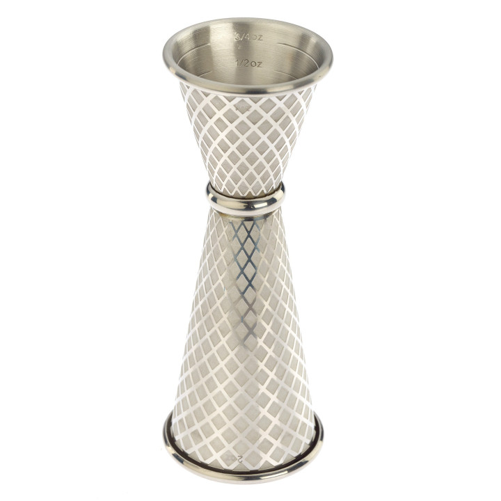 Miarka barmańska w stylu japońskim Diamond Lettice, stal nierdzewna, BarFly, 30/60ml