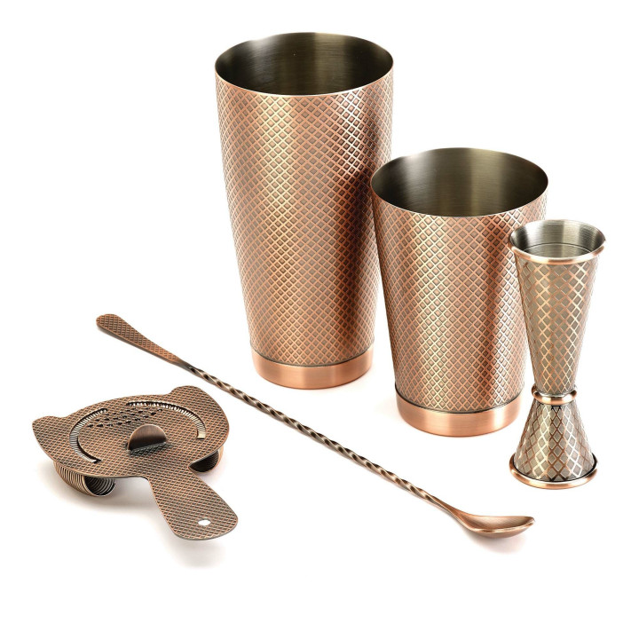 Miarka barmańska w stylu japońskim Diamond Lettice, miedź, BarFly, 30/60ml