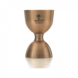 Miarka barmańska Bell z prostą krawędzią, antyczna miedź, BarFly, 25/50ml