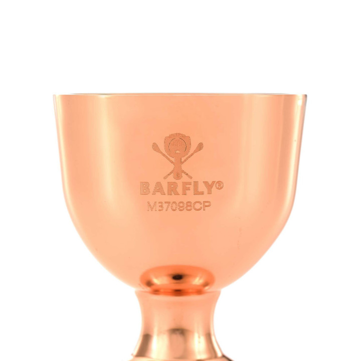 Miarka barmańska Bell z prostą krawędzią, miedź, BarFly, 25/50ml