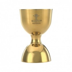 Miarka barmańska Bell z prostą krawędzią, złota, BarFly, 25/50ml