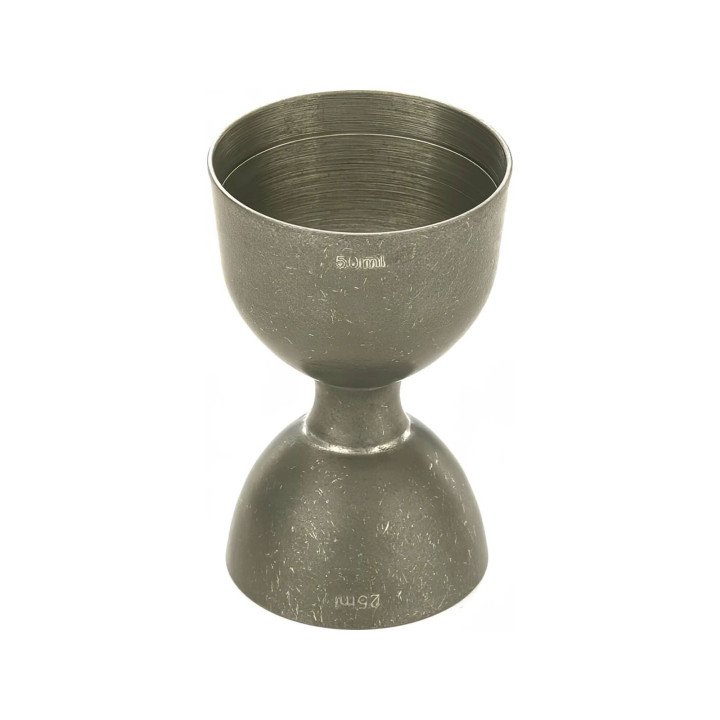 Miarka barmańska Bell z prostą krawędzią, vintage, BarFly, 25/50ml