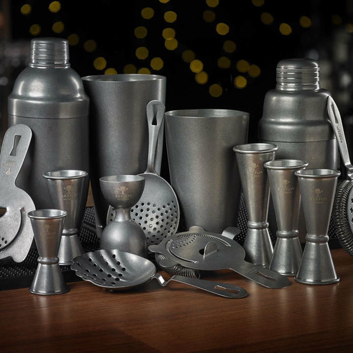 Miarka barmańska Bell z prostą krawędzią, vintage, BarFly, 25/50ml